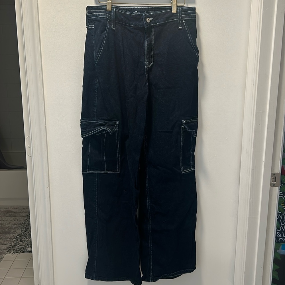Hollister High rise utility baggy jeans
